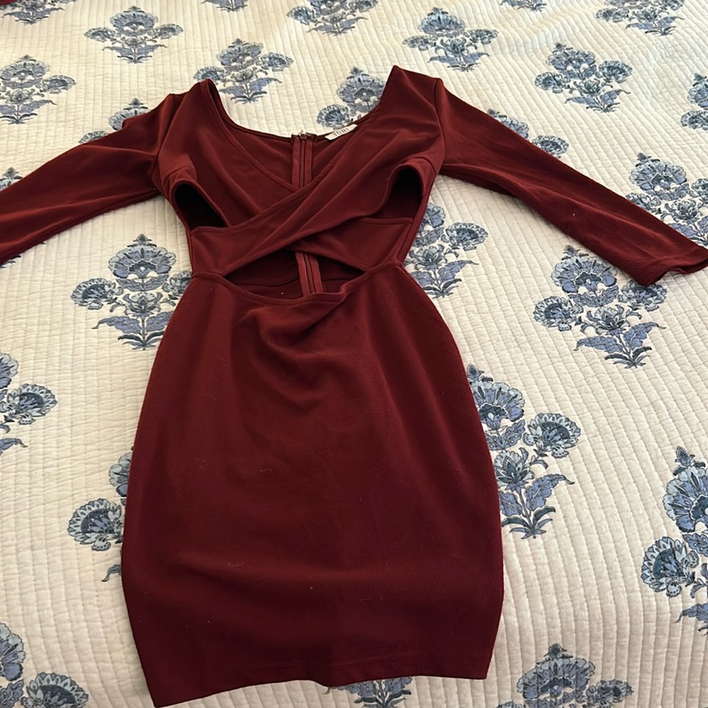 Maroon Bodycon Dress from Tobi